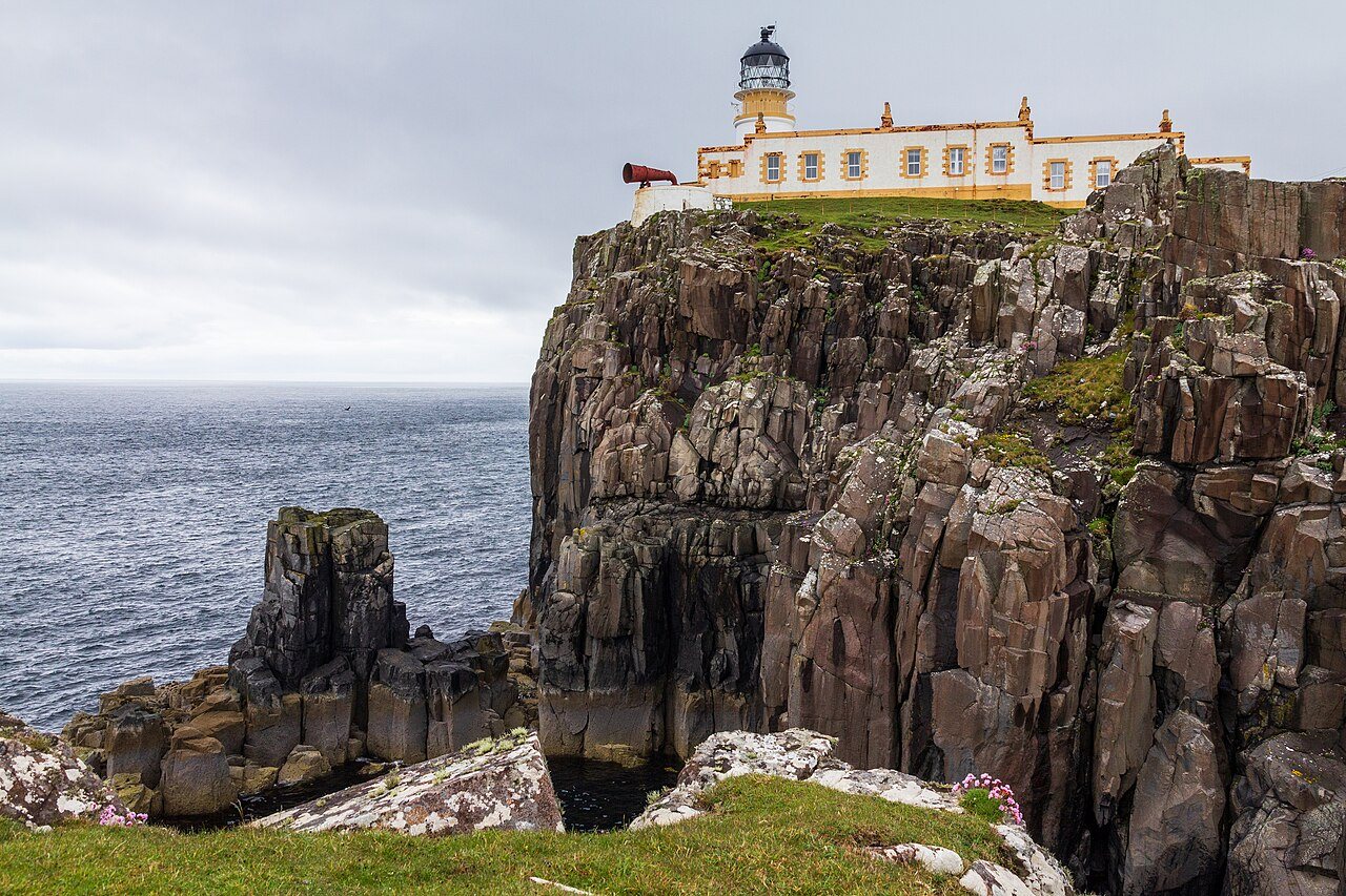 Neist Point lighthouse on the cliffs of Skye